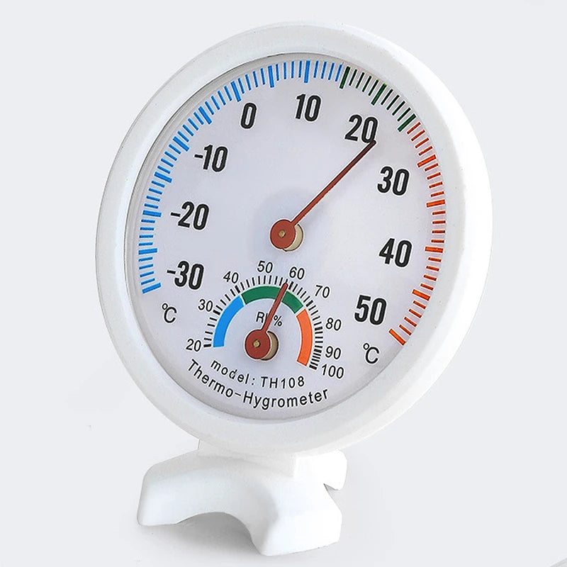 Mini Bell Shaped Analog Hygrometer Humidity Watch -30-50 Celsius Degree for Gardens Terraces Thermometer Hygrometer