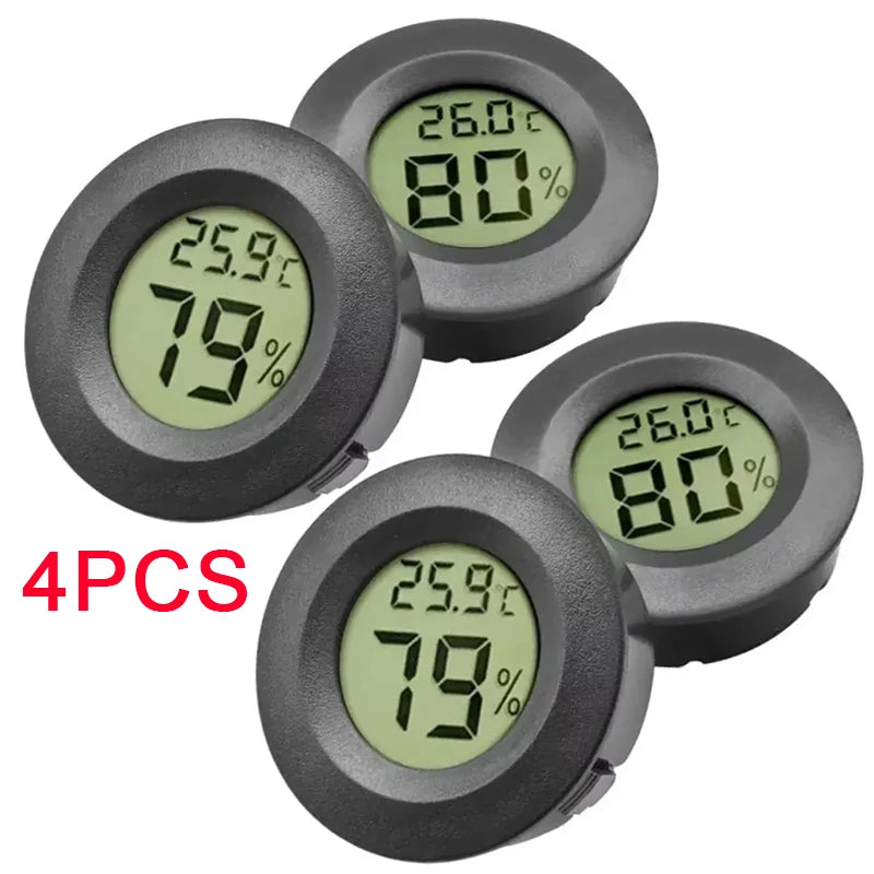 4PCS LCD Digital Thermometer Hygrometer Indoor Room Electronic Temperature Humidity Meter Sensor Gauge Weather Station Home 