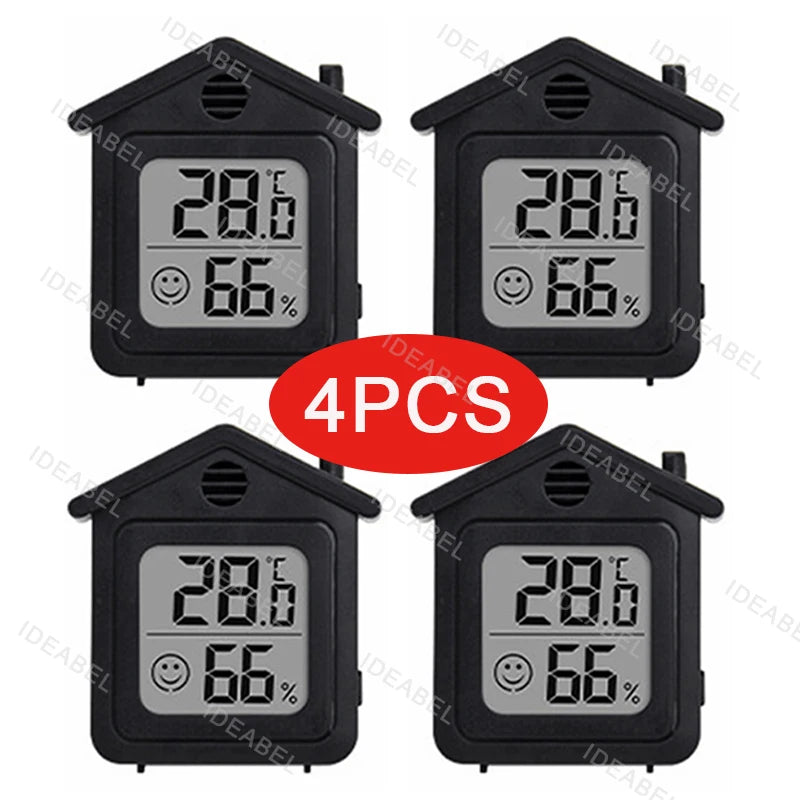 4PCS Mini LCD Digital Thermometer Hygrometer Indoor Room Temperature Humidity Meter Sensor Gauge Weather Station