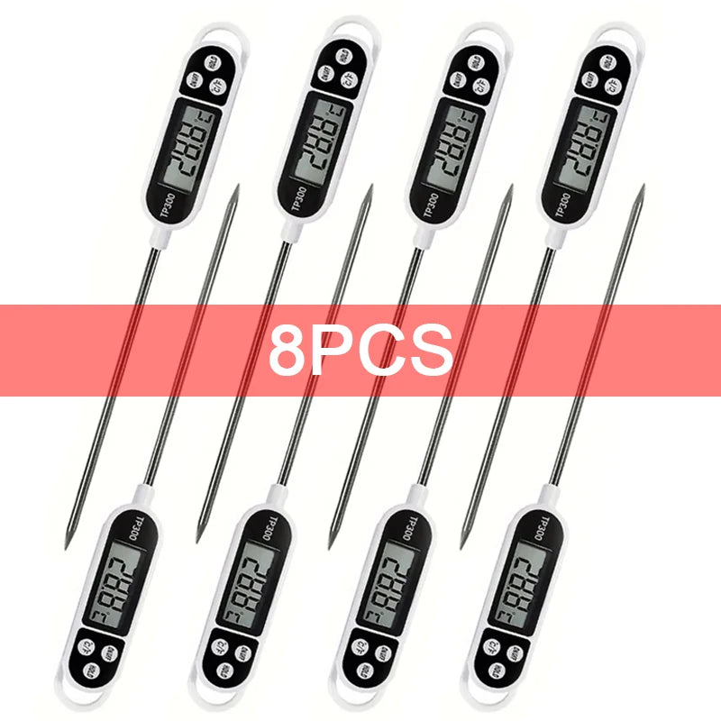 8PCS Digital Kitchen Food Thermometer TP300 Water Oil Thermometer for Meat Cooking Food Probe BBQ Electronic Oven Kitchen Tools