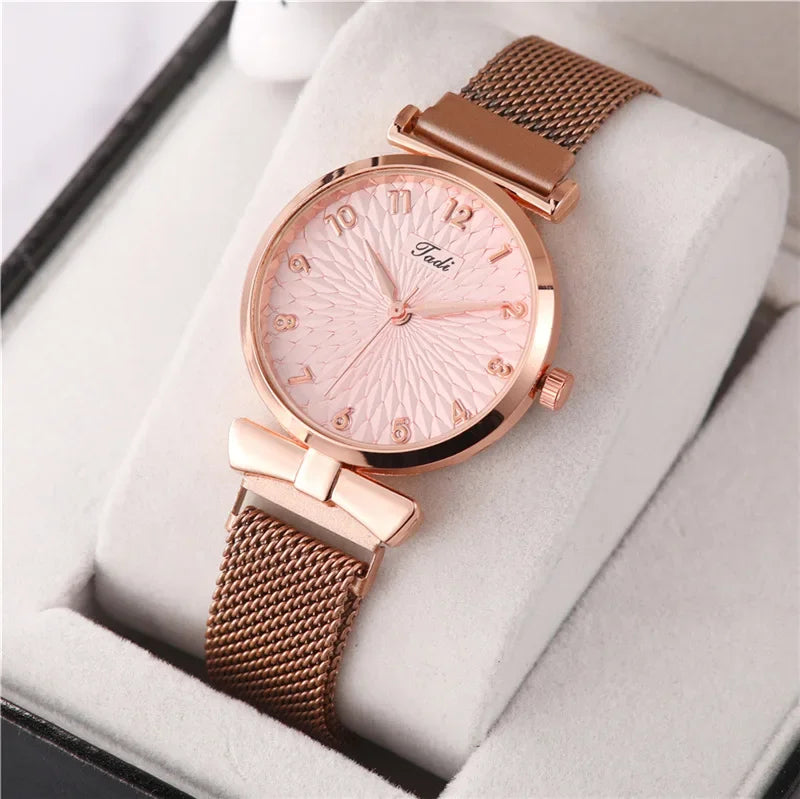 Luxury Rose Gold Watch Women Bracelet Top Brand Ladies Casual Quartz Clock Steel Women's Wristwatch Montre Femme Relogio