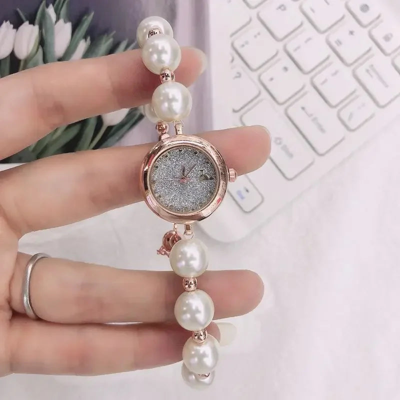 White Pearl Bracelet Women Quartz Watch Fashion Elegant Ladies Wristwatch Female Clocks relogios feminino Gift