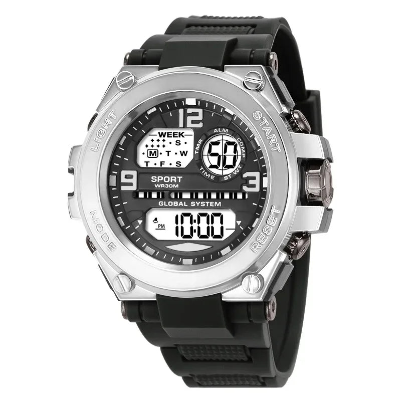 Men's Sports Watches Military Multifunction Digital Watch 3Bar Waterproof Luminous Alarm Clock Men Electronic Wristwatch
